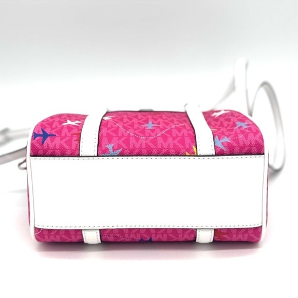 Michael Kors Small Travel Duffle Xbody Bag Dragon Fruit Multi - Picture 9 of 10